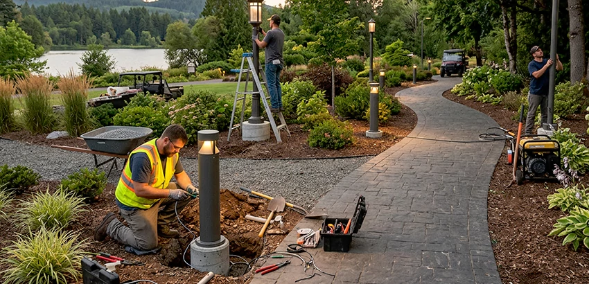 Landscape Post, Pole, and Bollard Lighting Installation in Reynoldsburg